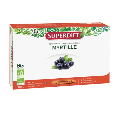 [Para] [Par Naturalia] Superdiet Complément Alimentaire Myrtille Bio Ampoule x20