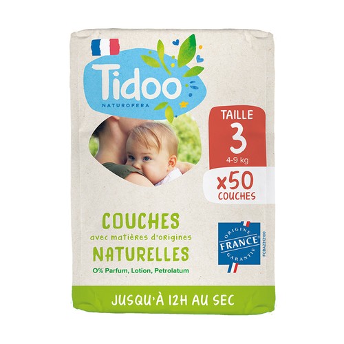 [Para] [Par Naturalia] Tidoo Couches avec Matières Naturelles T3 (4-9kg) x50