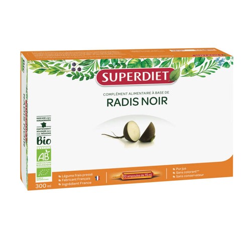 [Para] [Par Naturalia] Superdiet Complément Alimentaire Radis Noir Bio Ampoule x20