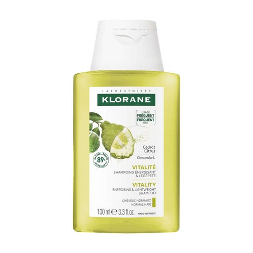 [Para] Klorane Shampoing Légèreté Assainissant à la Pulpe de Cédrat Cheveux Normaux Régraissant Vite 100ml