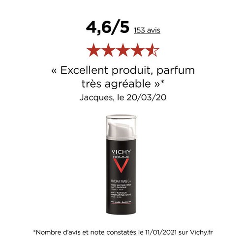 [Para] Vichy homme Hydra Mag C+ soin hydratant anti fatigue visage & yeux 50ml