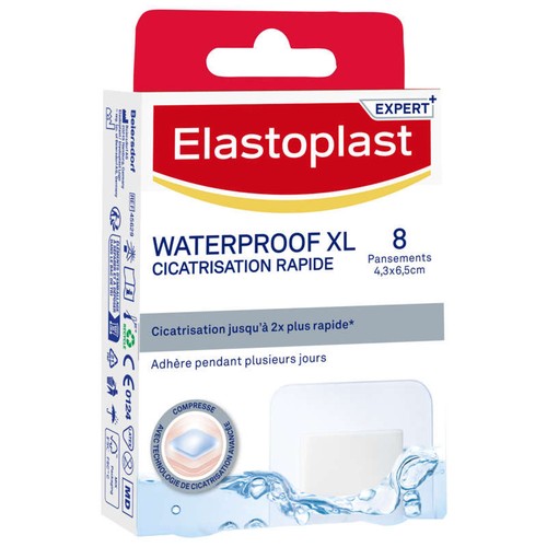 [Para] Elastoplast Cicatrisation Rapide Waterproof XL x8 Pansements