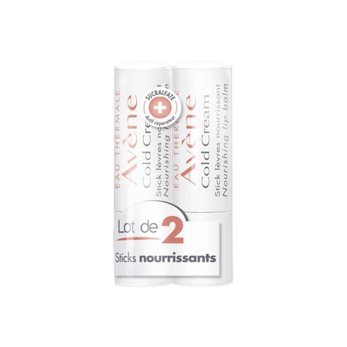 [Para] Avène Cold Cream Stick Lèvres Nourrissant Lot de 2x4g
