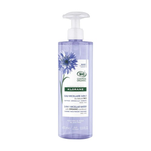 [Para] Klorane Eau Micellaire 3-en-1 au Bleuet BIO Visage, Yeux 400ml