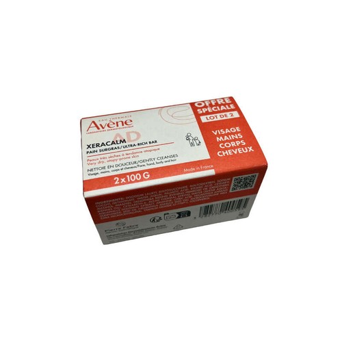 [Para] Avène Xeracalm Pain Nettoyant Surgras 2x100g