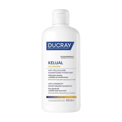 [Para] Ducray Kelual Squanorm Shampoing Traitant Hydratant Pellicules Sèches 400ml