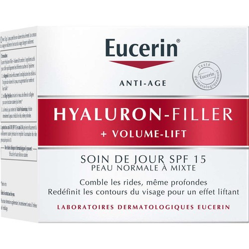 [Para] Eucerin Hyaluron-Filler + Volume Lift Soin de Jour Peau Normale à Mixte 50ml