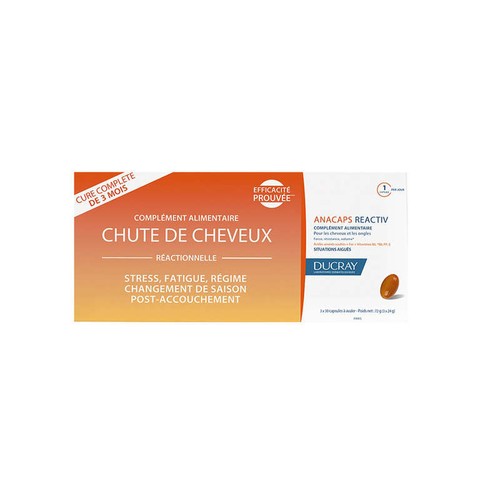 [Para] Ducray Complément alimentaire fortifiant chute de cheveux 3X30