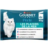 Purina Gourmet Perle Pâtée pour chat Les Plaisirs de la mer 4x85g
