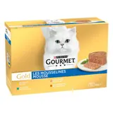 Purina Gourmet Gold Les Mousselines Mousses pour Chat 12x85g