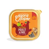 Edgard & Cooper Barquette Chien Adulte Naturelle - Sans Céréales Poulet & Dinde - 100g