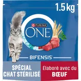 Purina One Croquettes Chat Stérilisé Au Bœuf Et Blé 1,5kg