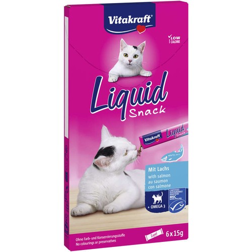 Vitakraft Liquid Snack Saumon + Omega 3