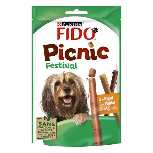 Fido Picnic Friandises au Bœuf, Poulet et Agneau pour Chien  x15 126g