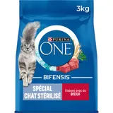 Purina One Croquettes Chat Stérilisé Au Bœuf 3kg