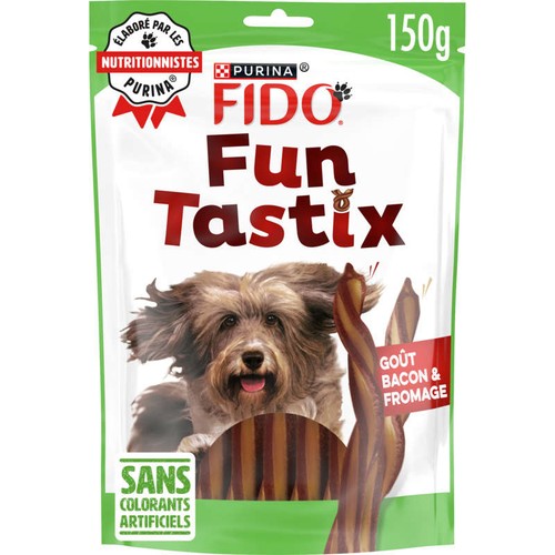 Fido Fun Tastix Bâtonnets au Bacon et Fromage pour Chien 150g