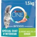 Purina One Croquettes Chat D'Intérieur À La Dinde Et Céréales 1,5kg