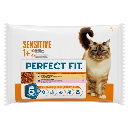 Perfect Fit Sachet Repas Poulet Saumon Pour Chats Stérilisés 4x85g