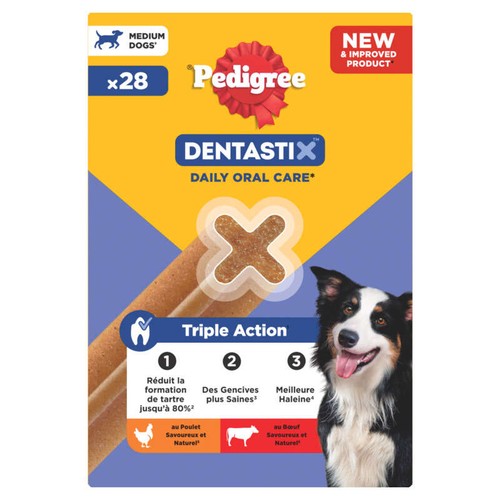 Pedigree Dentastix Bâtonnets pour chien moyen 720g
