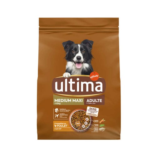 Ultima Croquettes au poulet pour chien medium maxi adulte 2kg