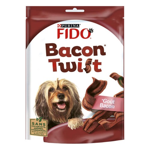Fido Bacon Twist Friandises au Bacon pour Chien 120g