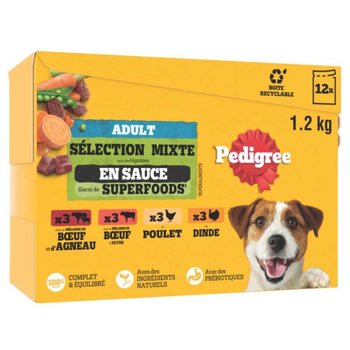 Pedigree Sachets fraîcheur en sauce petit chien 12x100g