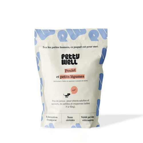 Petty well croquettes chien petite taille au poulet 1kg