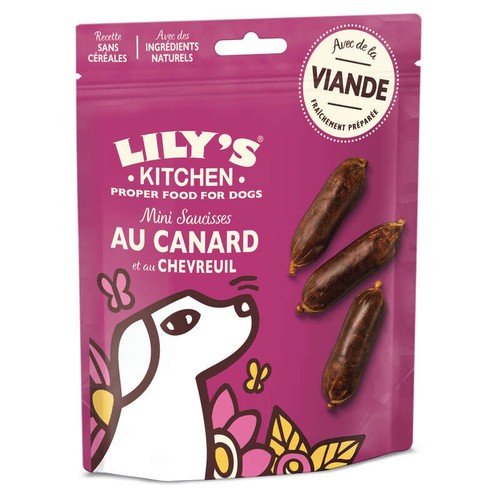 Lily's Kitchen Adulte - Friandises : Mini saucisses Canard et Chevreuil 70g