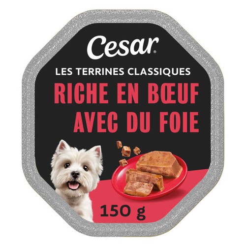 Cesar les Terrines Classiques Boeuf & Foie 150g