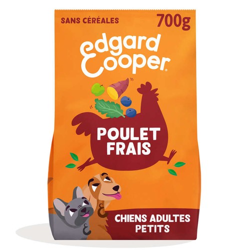 Edgard Cooper Croquettes pour petits chiens adultes poulet sans céréales 700g