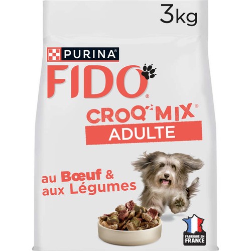 Fido Croquettes Bœuf Légumes pour Chien Adulte 3kg