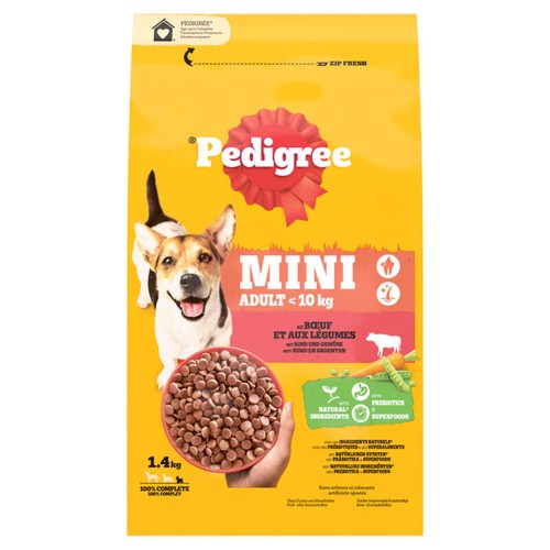 Pedigree Croquettes au Bœuf et aux Légumes pour chien adulte 1,4Kg