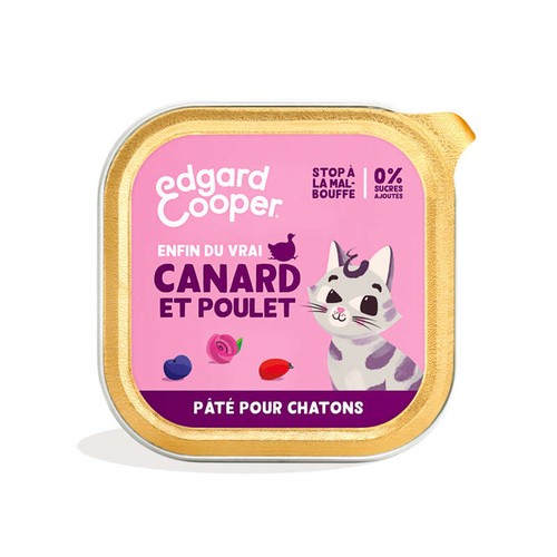 Edgard & Cooper Pâté Canard & Poulet pour Chatons 85g