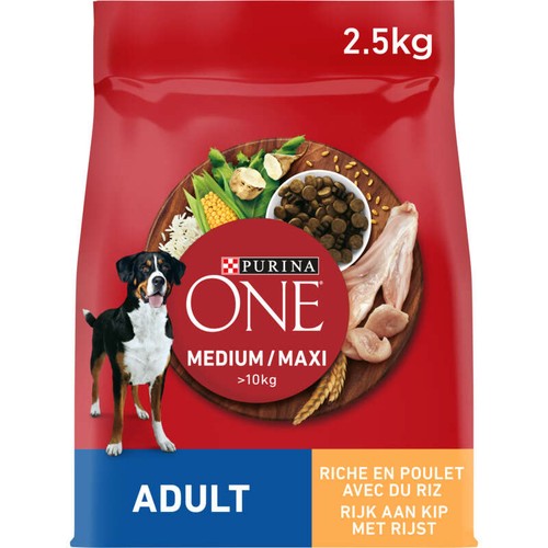 Purina One Medium Adulte Poulet & Riz 2.5kg