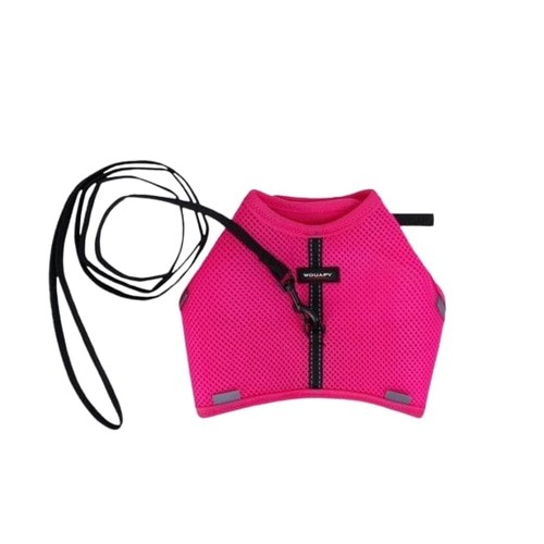Wouapy Harnais Soft Rose +Laisse pour chat