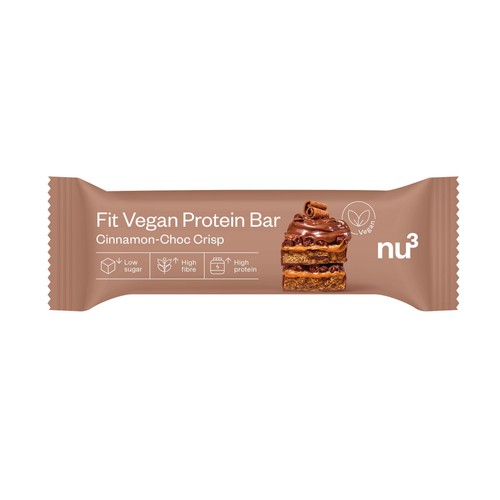 Nu3 Barre Protéinée Vegan Chocolat Cannelle 50g