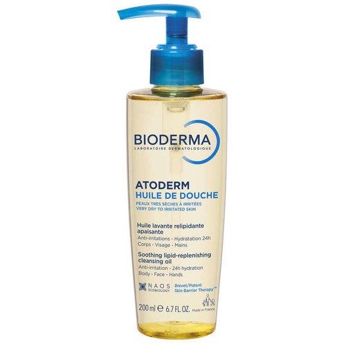BIODERMA Atoderm Huile de douche peau très sèche sujette eczéma atopique 200ml