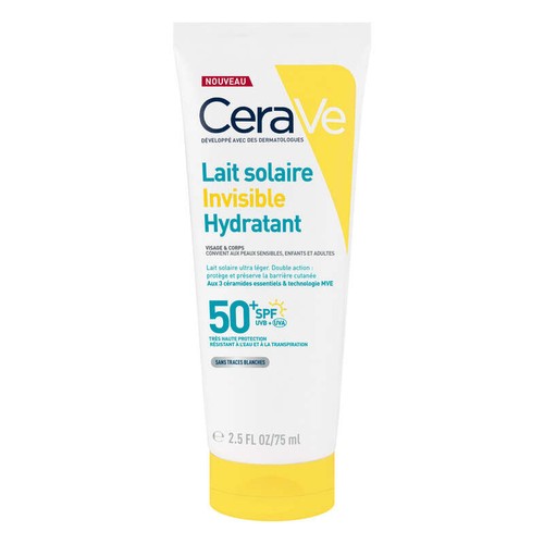 CeraVe Lait Solaire Invisible & Hydratant SPF50+ 75ml