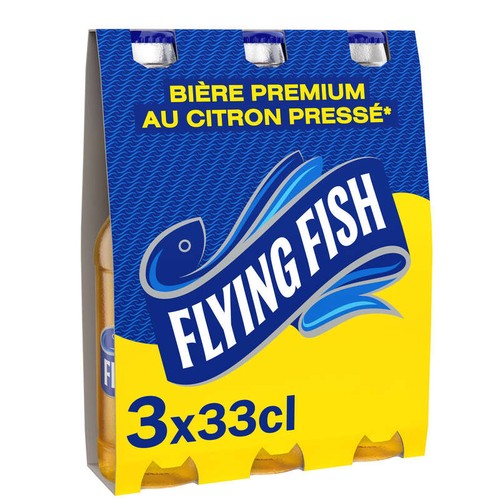 Flying Fish Bière Premium Aromatisée Citron Pressé 3x33cl