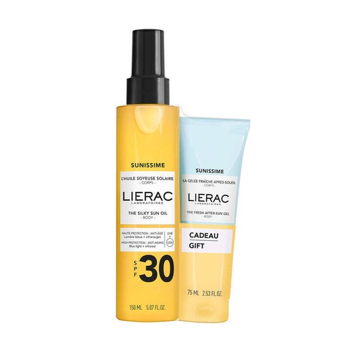 Lierac Sunissime Duo Huile Soyeuse Solaire SPF30 150ml + Gelée Fraîche Après-Soleil 75ml