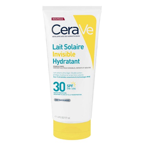 CeraVe Lait Solaire Invisible & Hydratant  SPF30 177ml