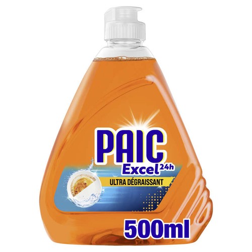 Paic Excel Liquide Vaisselle Défi 24H Orange 500ml