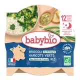 [Par Naturalia] Babybio Assiette Légumes Verts Et Riz 12M Bio 230g