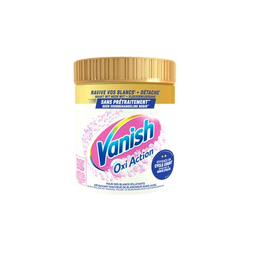Vanish Oxi action Poudre détachante raviveur blancheur 480g