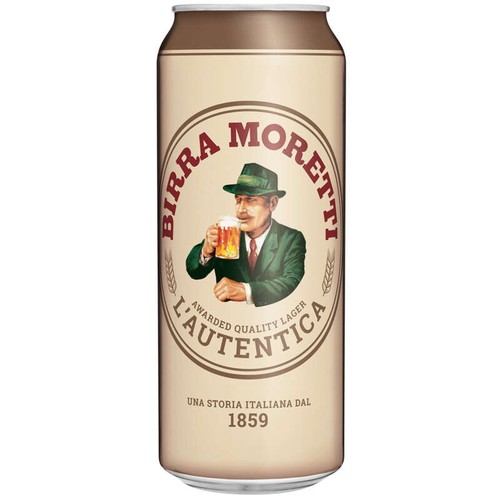 Birra Moretti Bière blonde italienne canette 4,6% vol. 50cl