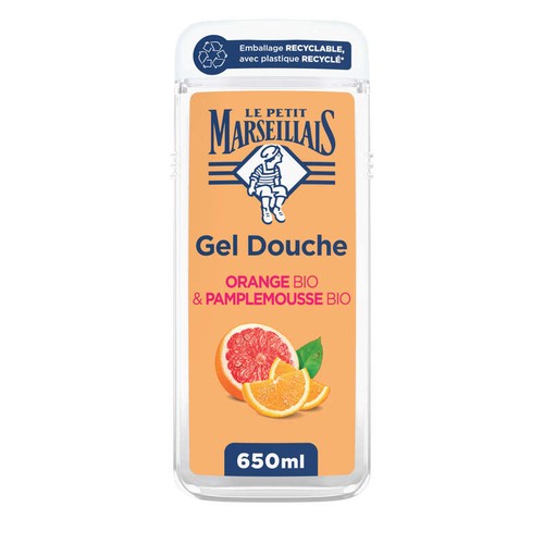 Le Petit Marseillais Gel Douche Orange et pamplemousse Bio 650ml