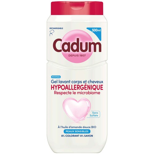 Cadum Douche Gel lavant hypoallergénique à l'Huile d'Amande douce 500ml