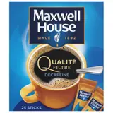 Maxwell Café Soluble Qualité Filtre Décaféiné sticks x25