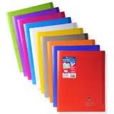 Clairefontaine Cahier 24X32cm Grands carreaux 96 pages protège-cahier inclus
