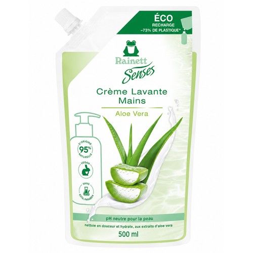 Rainett crème lavante mains aloe vera recharge 500ml